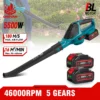 ONEVAN Souffleur d'air électrique sans fil ,5 vitesses, batterie type makita18V